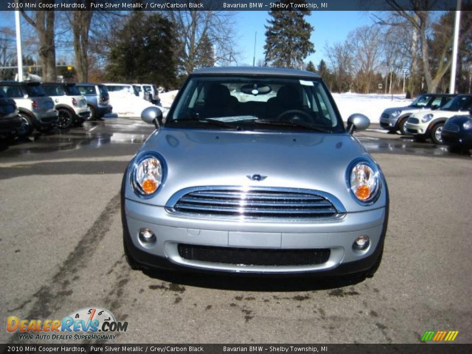 2010 Mini Cooper Hardtop Pure Silver Metallic / Grey/Carbon Black Photo #8