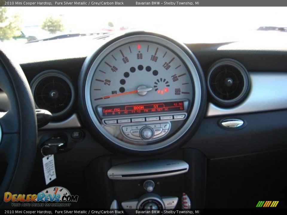 2010 Mini Cooper Hardtop Pure Silver Metallic / Grey/Carbon Black Photo #13