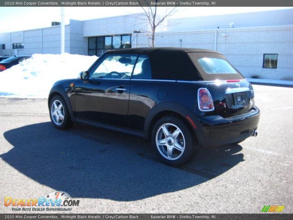 2010 Mini Cooper Convertible Midnight Black Metallic / Grey/Carbon Black Photo #3