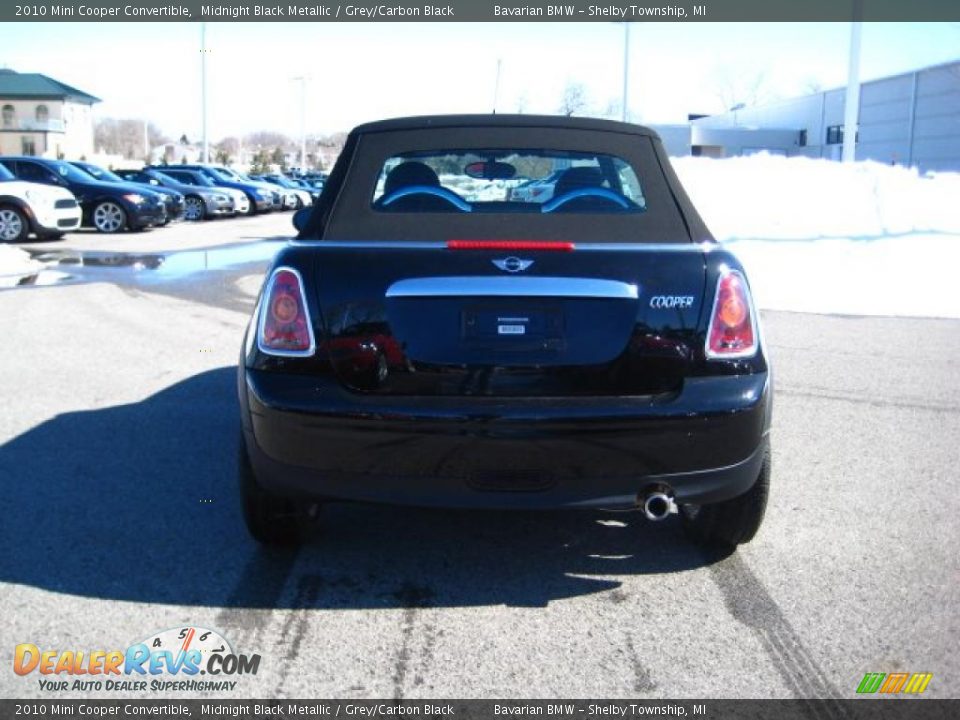 2010 Mini Cooper Convertible Midnight Black Metallic / Grey/Carbon Black Photo #4