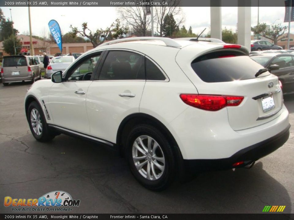 2009 Infiniti FX 35 AWD Moonlight White / Graphite Photo #3