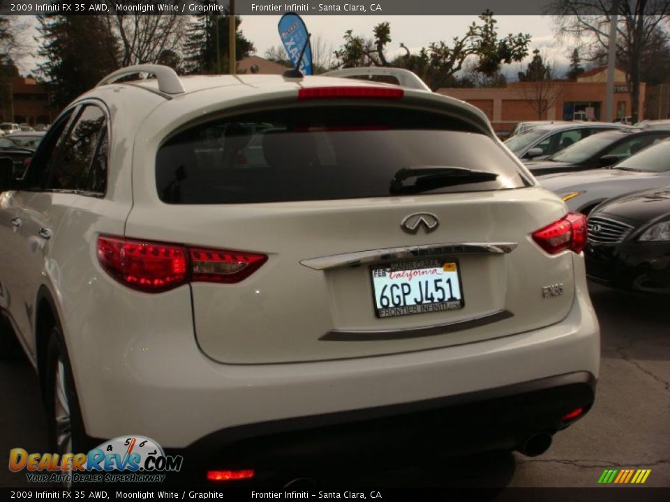 2009 Infiniti FX 35 AWD Moonlight White / Graphite Photo #4