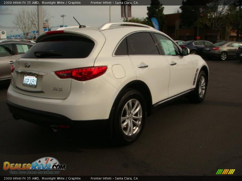 2009 Infiniti FX 35 AWD Moonlight White / Graphite Photo #6