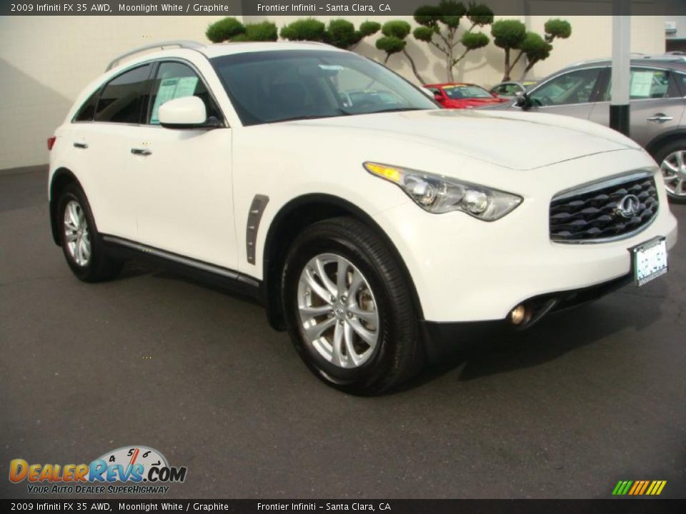 2009 Infiniti FX 35 AWD Moonlight White / Graphite Photo #7
