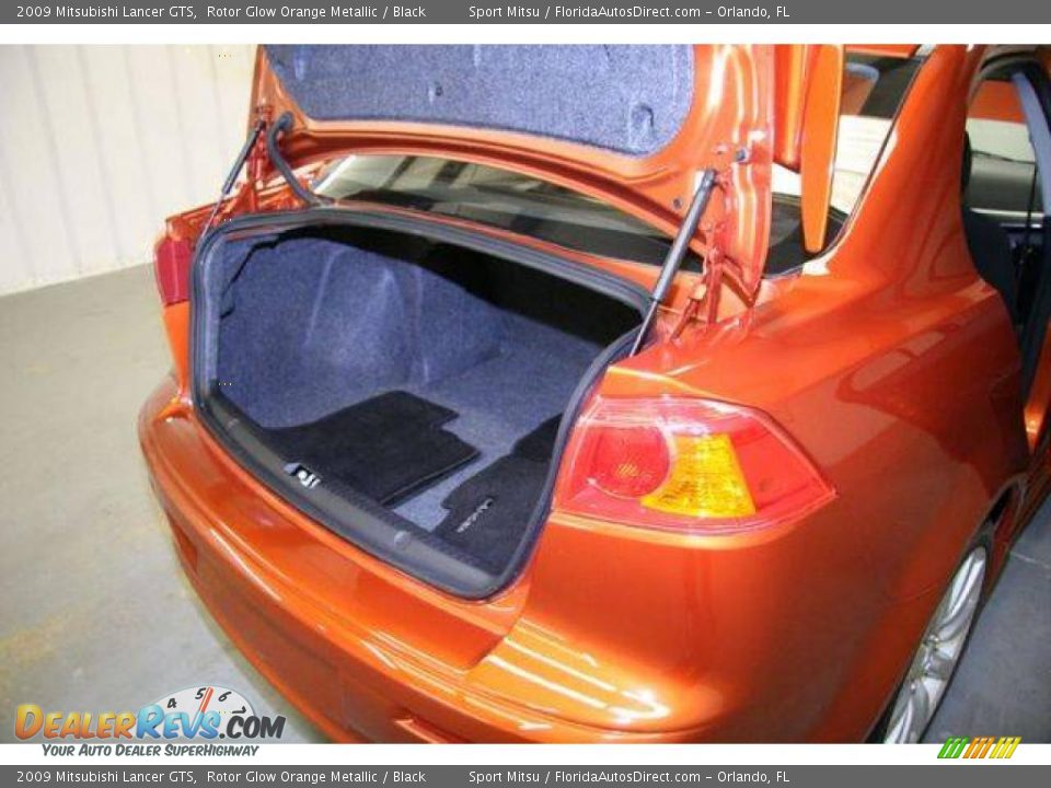 2009 Mitsubishi Lancer GTS Rotor Glow Orange Metallic / Black Photo #4
