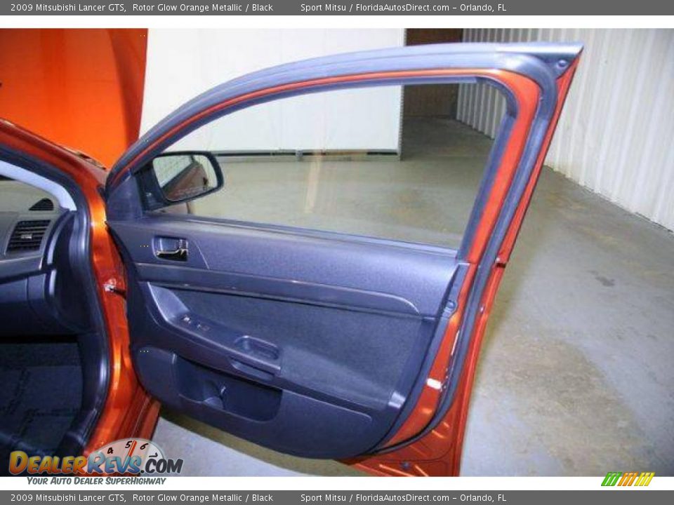 2009 Mitsubishi Lancer GTS Rotor Glow Orange Metallic / Black Photo #13