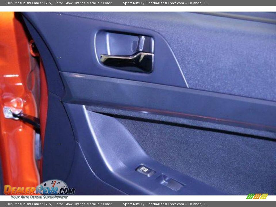 2009 Mitsubishi Lancer GTS Rotor Glow Orange Metallic / Black Photo #14