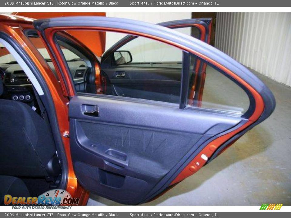 2009 Mitsubishi Lancer GTS Rotor Glow Orange Metallic / Black Photo #15
