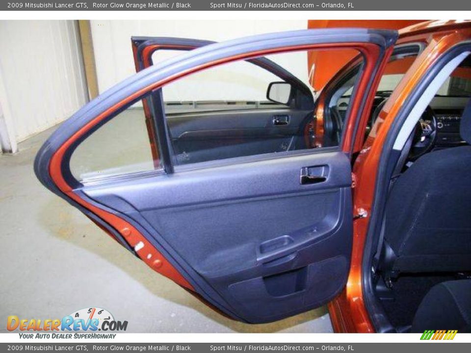 2009 Mitsubishi Lancer GTS Rotor Glow Orange Metallic / Black Photo #17