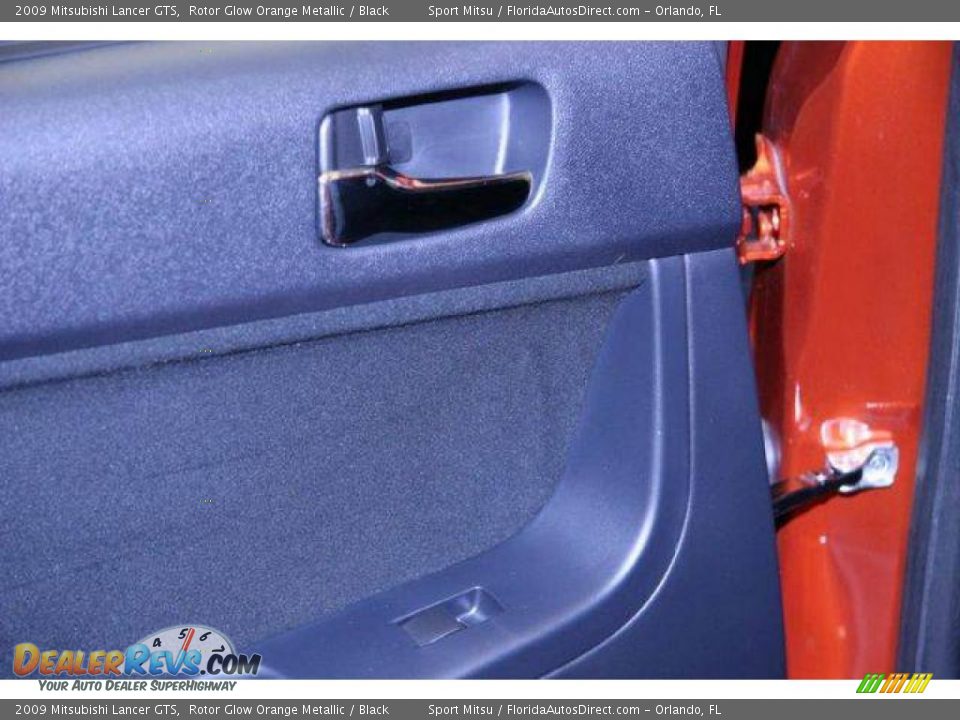 2009 Mitsubishi Lancer GTS Rotor Glow Orange Metallic / Black Photo #18
