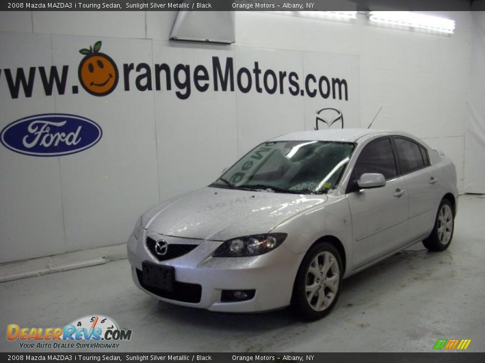 2008 Mazda MAZDA3 i Touring Sedan Sunlight Silver Metallic / Black Photo #3