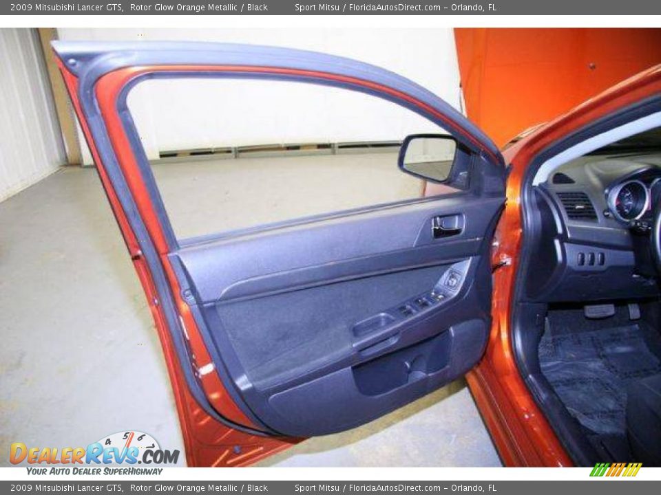 2009 Mitsubishi Lancer GTS Rotor Glow Orange Metallic / Black Photo #19