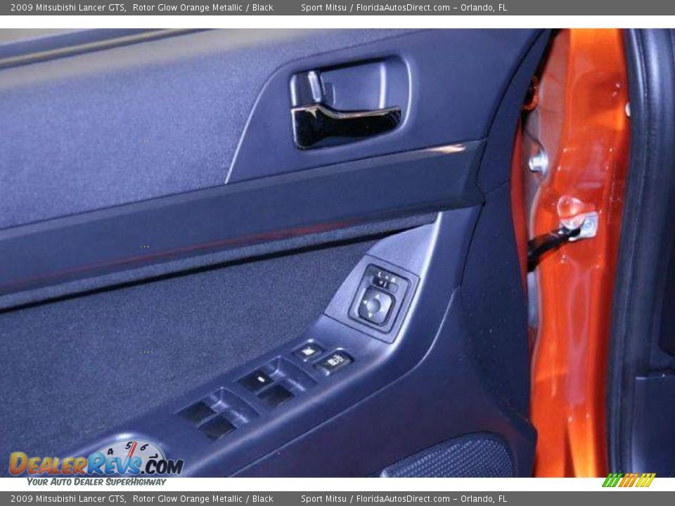 2009 Mitsubishi Lancer GTS Rotor Glow Orange Metallic / Black Photo #20