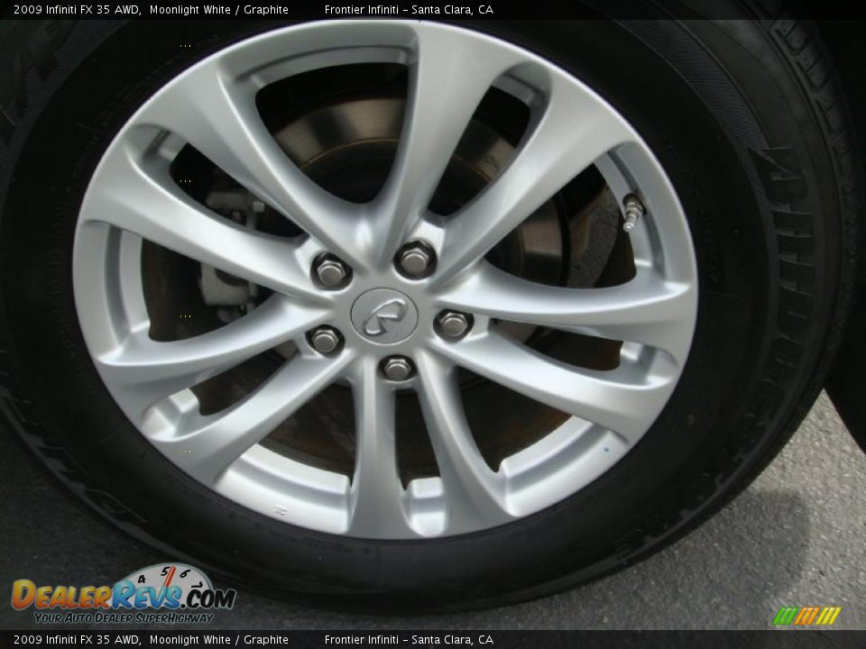2009 Infiniti FX 35 AWD Moonlight White / Graphite Photo #32