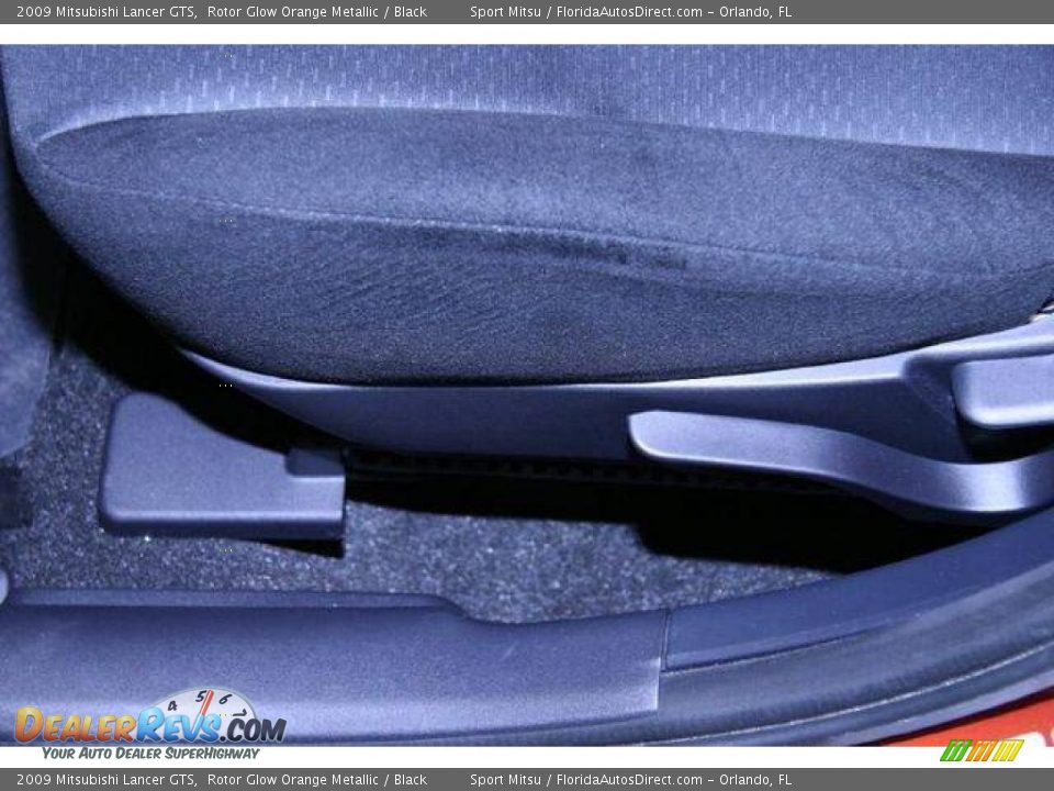 2009 Mitsubishi Lancer GTS Rotor Glow Orange Metallic / Black Photo #28