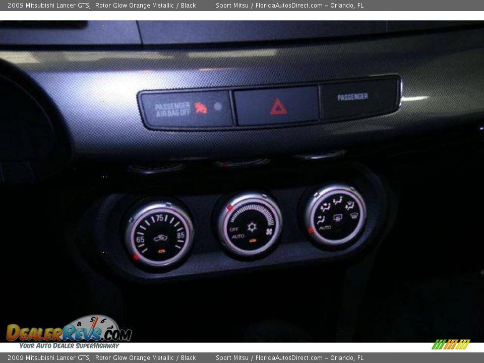 2009 Mitsubishi Lancer GTS Rotor Glow Orange Metallic / Black Photo #36