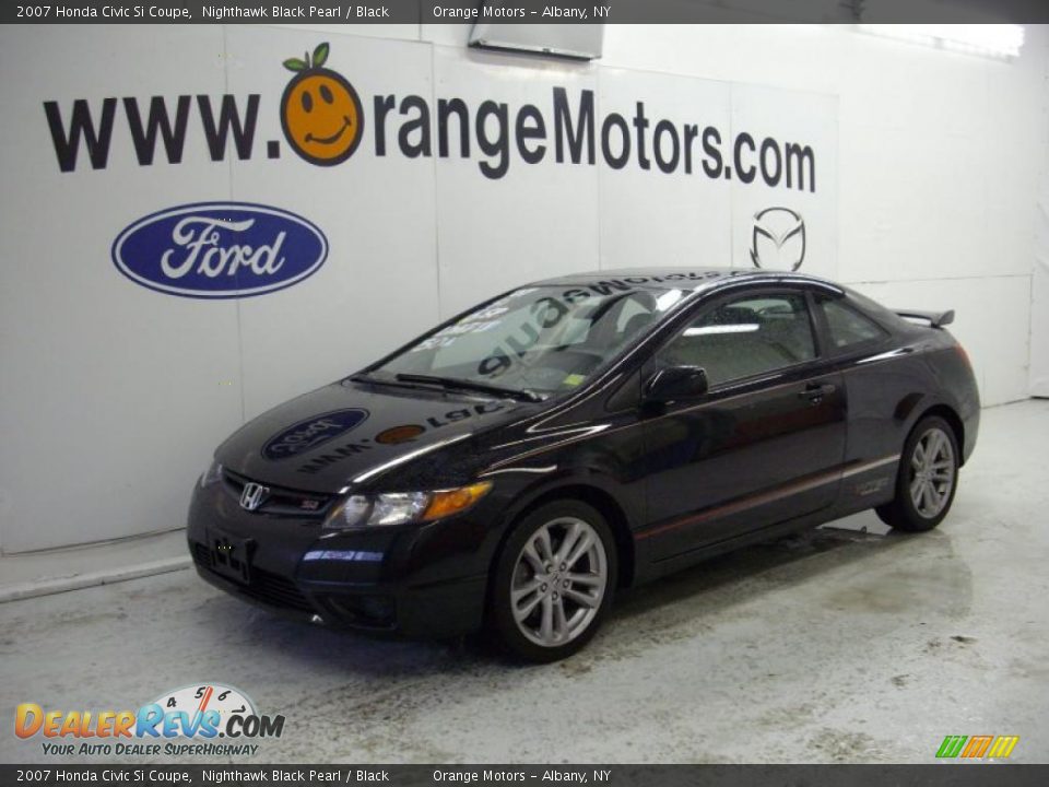 2007 Honda Civic Si Coupe Nighthawk Black Pearl / Black Photo #1