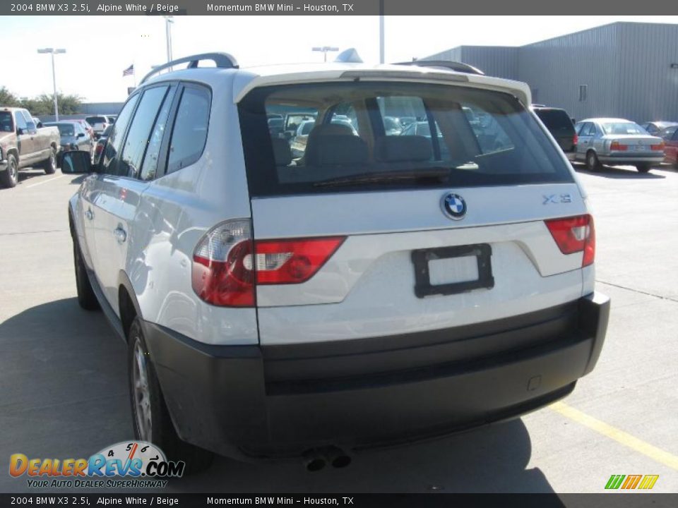 2004 BMW X3 2.5i Alpine White / Beige Photo #4