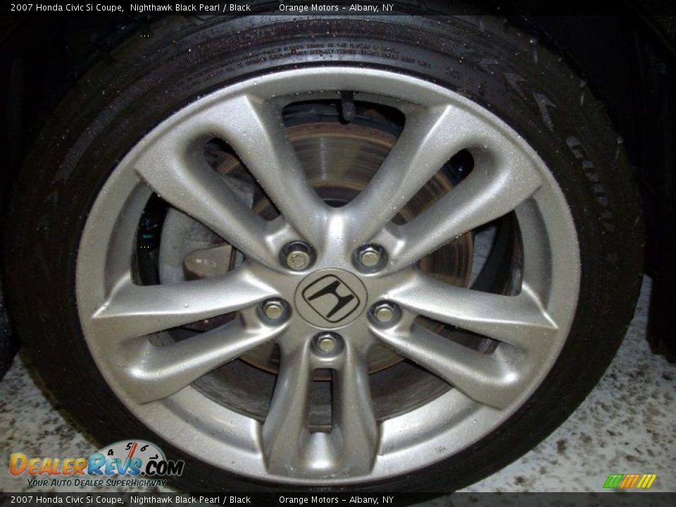 2007 Honda Civic Si Coupe Nighthawk Black Pearl / Black Photo #6