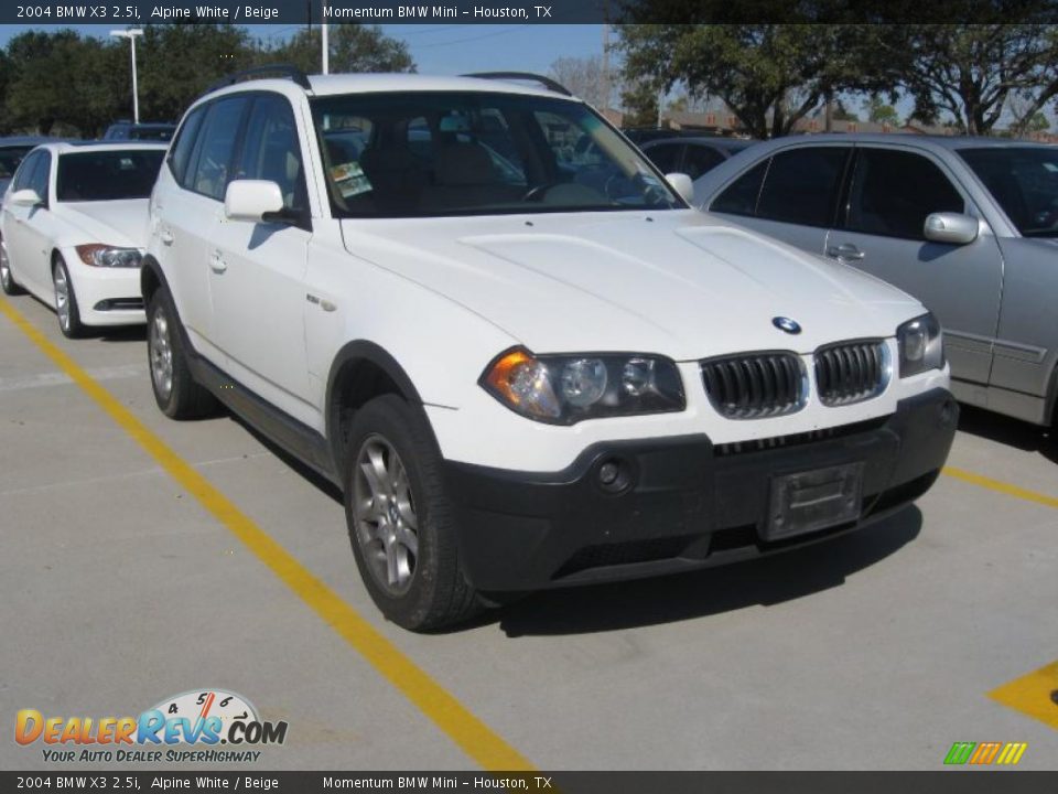 2004 BMW X3 2.5i Alpine White / Beige Photo #6