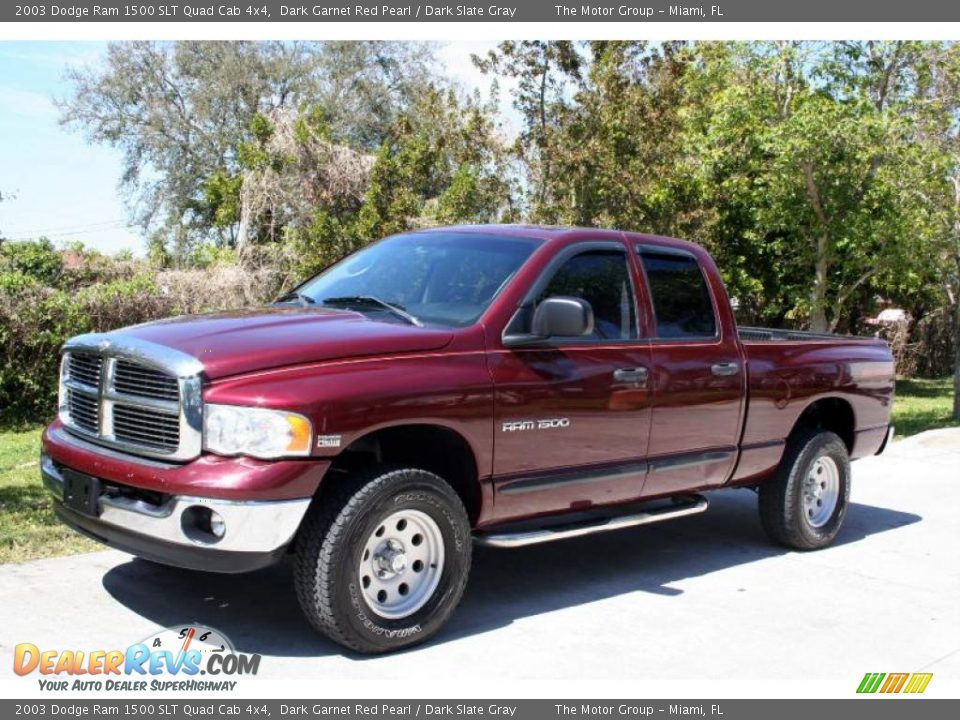 2003 Dodge Ram 1500 SLT Quad Cab 4x4 Dark Garnet Red Pearl / Dark Slate Gray Photo #2