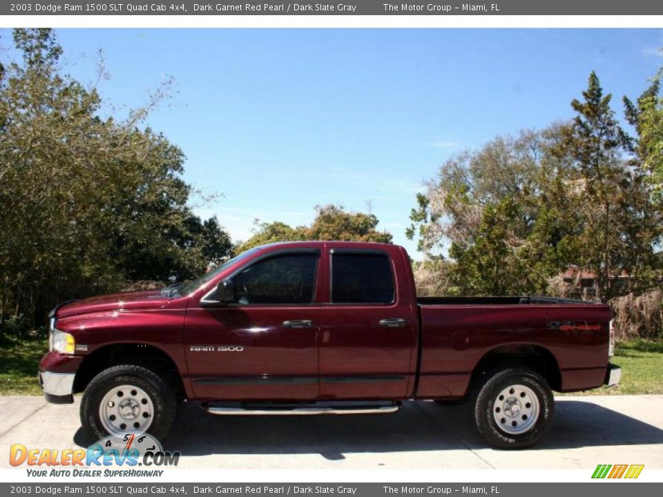 2003 Dodge Ram 1500 SLT Quad Cab 4x4 Dark Garnet Red Pearl / Dark Slate Gray Photo #4