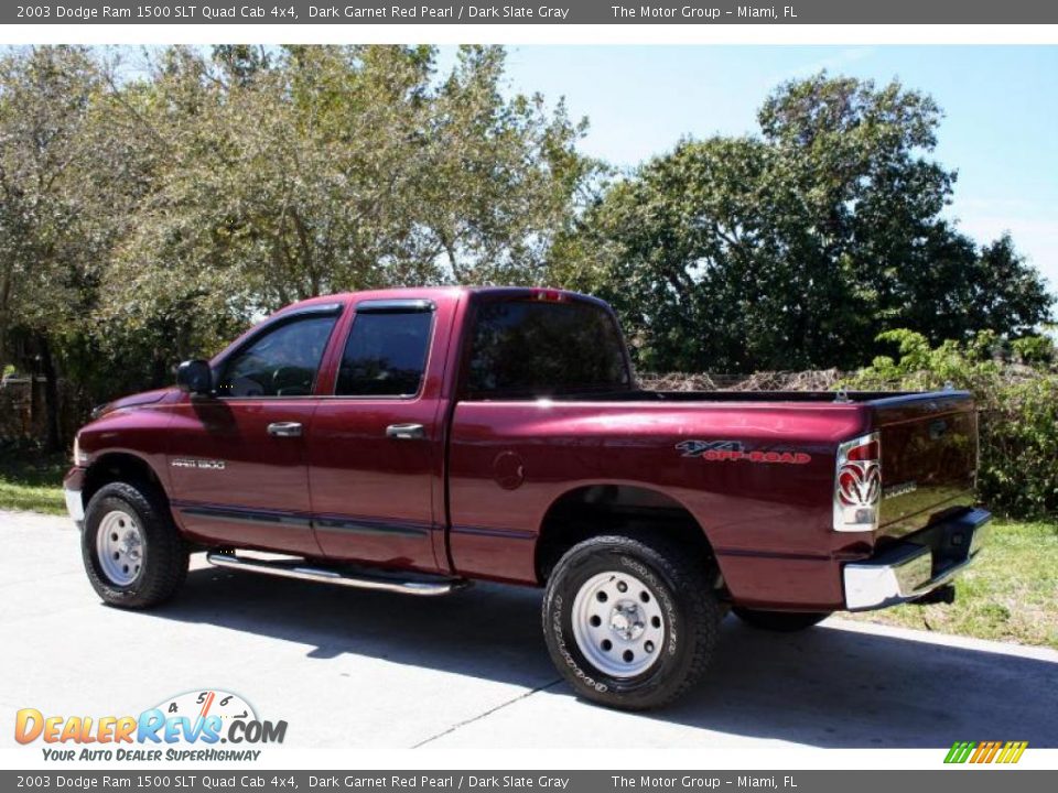 2003 Dodge Ram 1500 SLT Quad Cab 4x4 Dark Garnet Red Pearl / Dark Slate Gray Photo #6