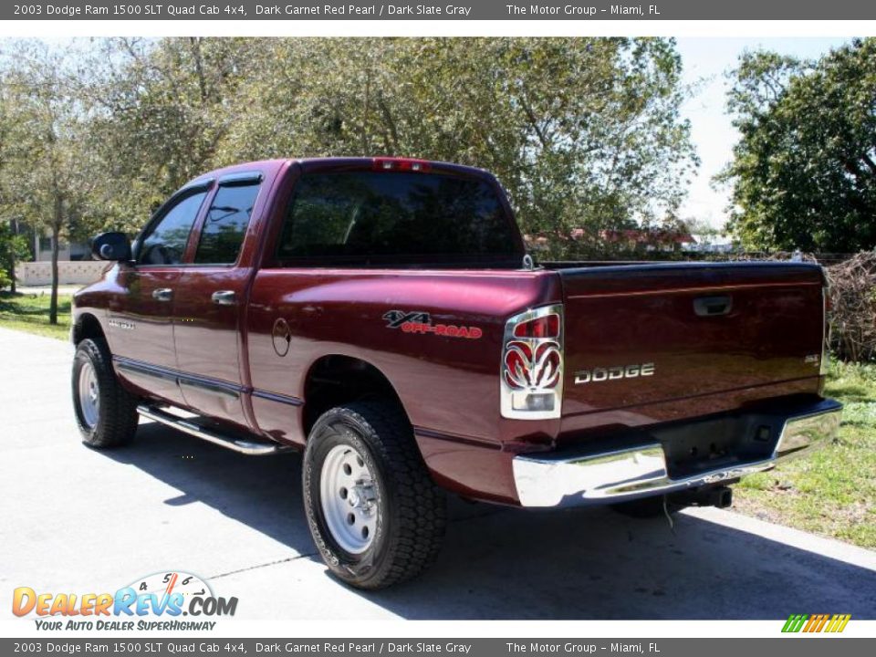 2003 Dodge Ram 1500 SLT Quad Cab 4x4 Dark Garnet Red Pearl / Dark Slate Gray Photo #7