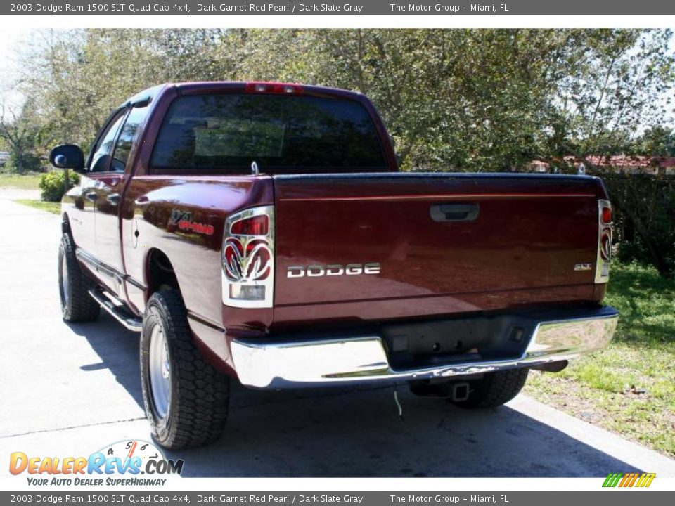 2003 Dodge Ram 1500 SLT Quad Cab 4x4 Dark Garnet Red Pearl / Dark Slate Gray Photo #8