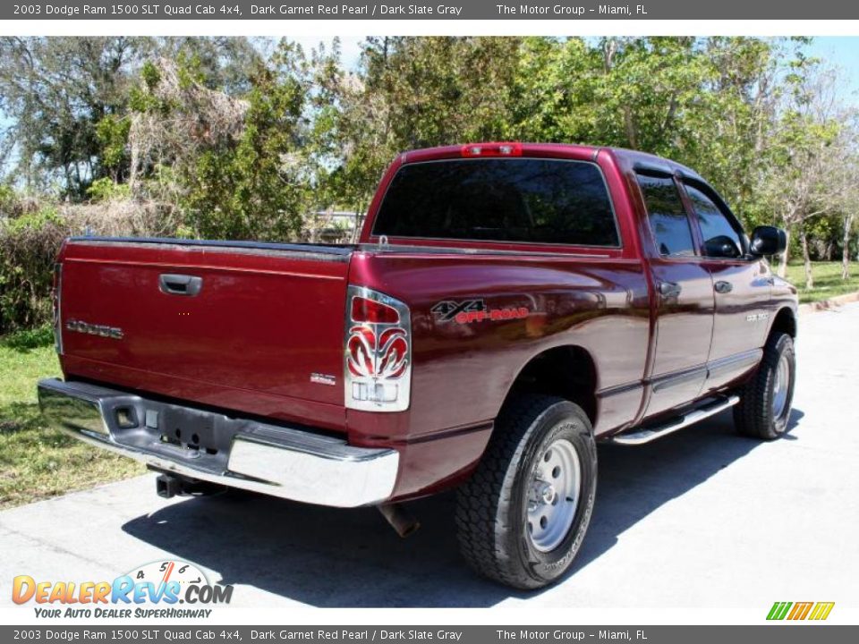 2003 Dodge Ram 1500 SLT Quad Cab 4x4 Dark Garnet Red Pearl / Dark Slate Gray Photo #10