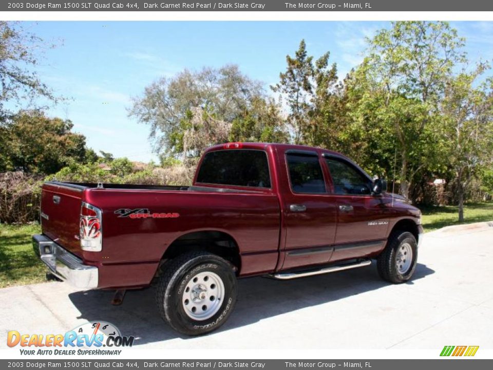 2003 Dodge Ram 1500 SLT Quad Cab 4x4 Dark Garnet Red Pearl / Dark Slate Gray Photo #11