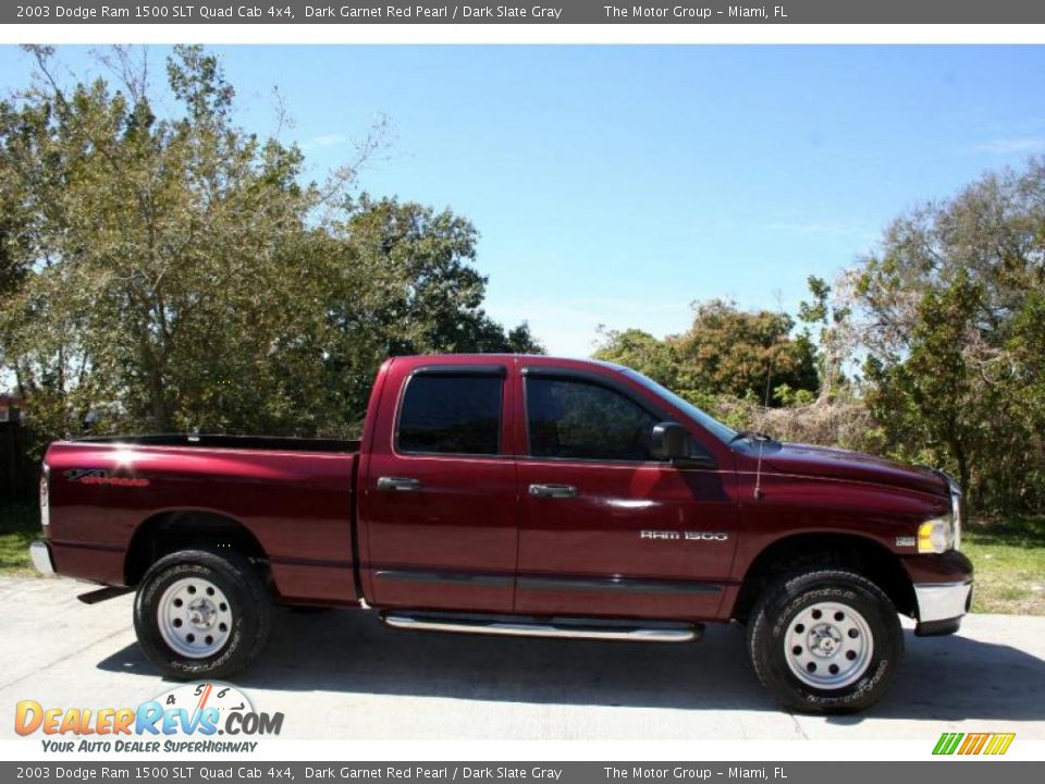 2003 Dodge Ram 1500 SLT Quad Cab 4x4 Dark Garnet Red Pearl / Dark Slate Gray Photo #13