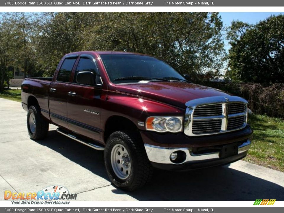 2003 Dodge Ram 1500 SLT Quad Cab 4x4 Dark Garnet Red Pearl / Dark Slate Gray Photo #15