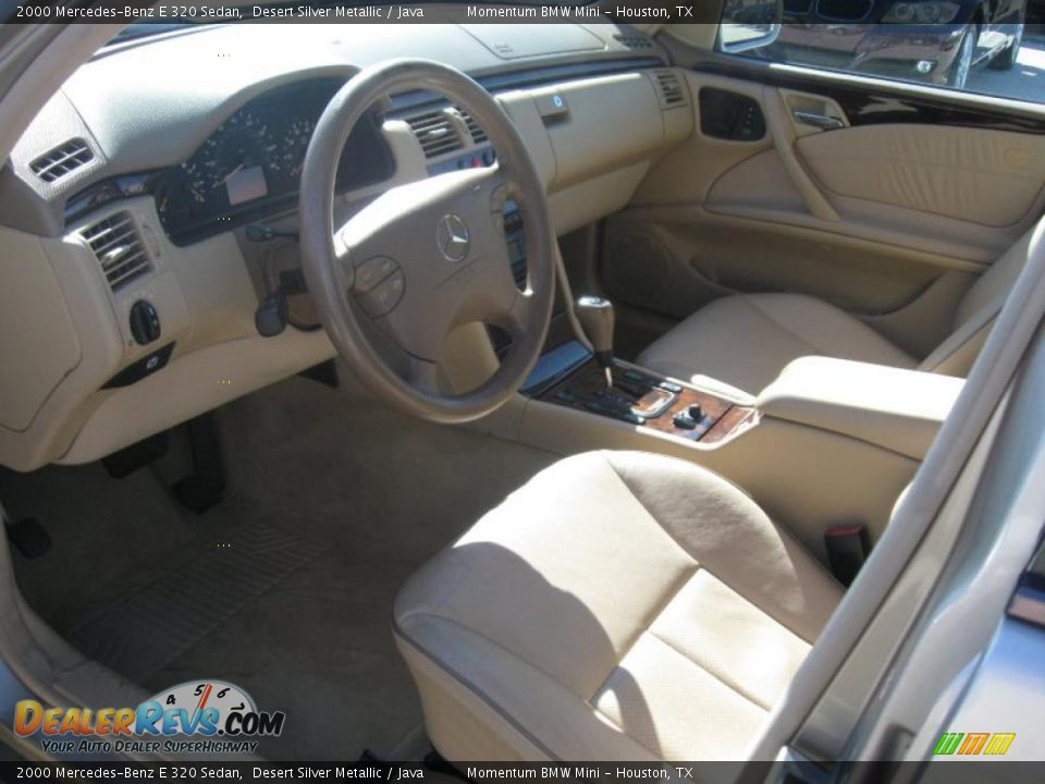 2000 Mercedes-Benz E 320 Sedan Desert Silver Metallic / Java Photo #2