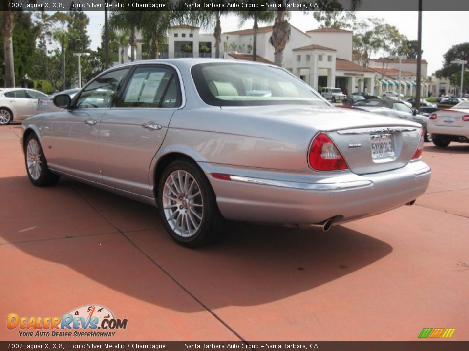 2007 Jaguar XJ XJ8 Liquid Silver Metallic / Champagne Photo #5