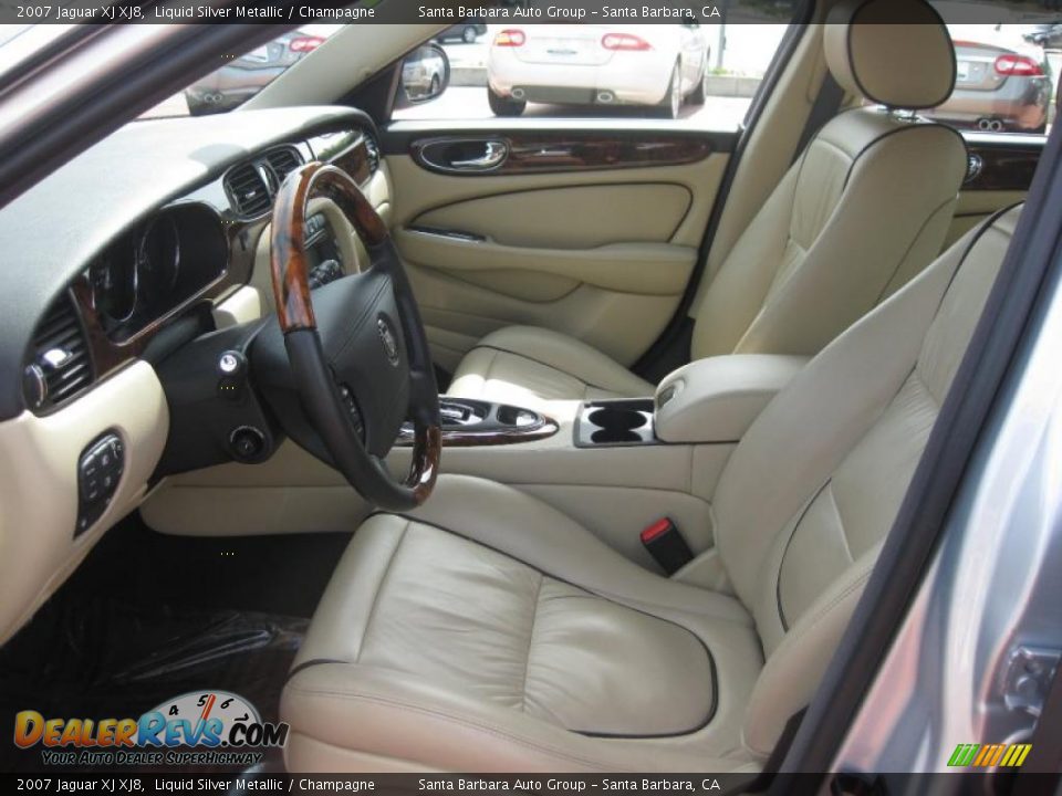 2007 Jaguar XJ XJ8 Liquid Silver Metallic / Champagne Photo #6