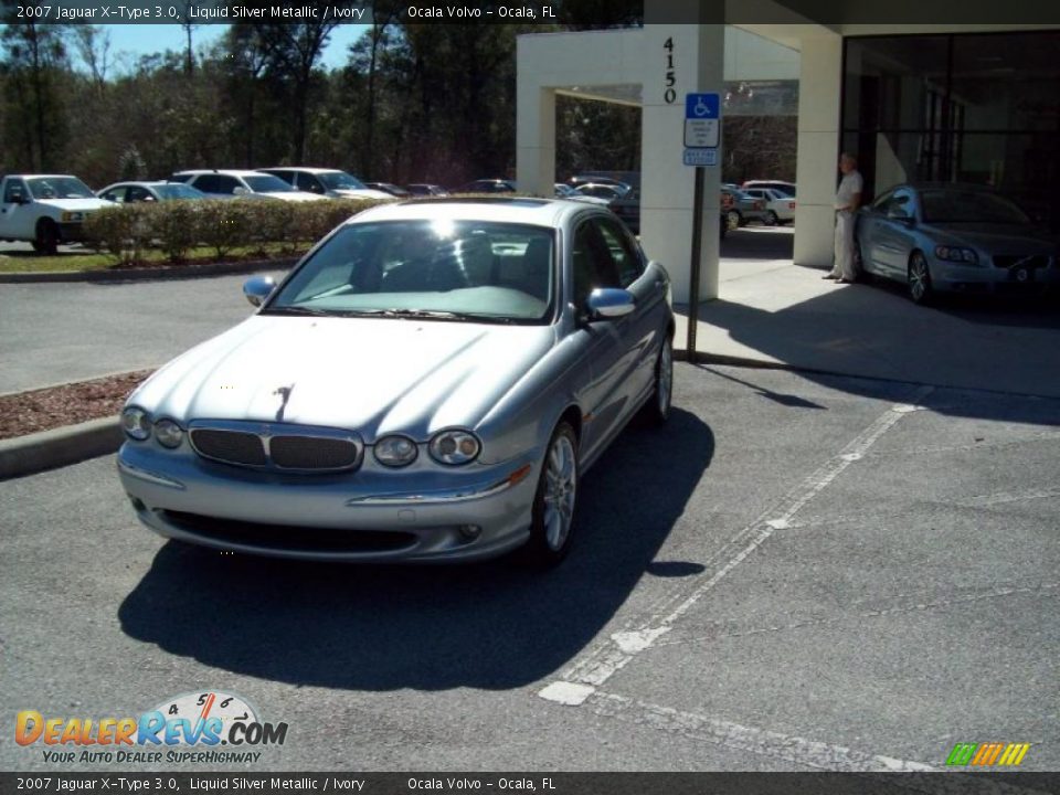 2007 Jaguar X-Type 3.0 Liquid Silver Metallic / Ivory Photo #3