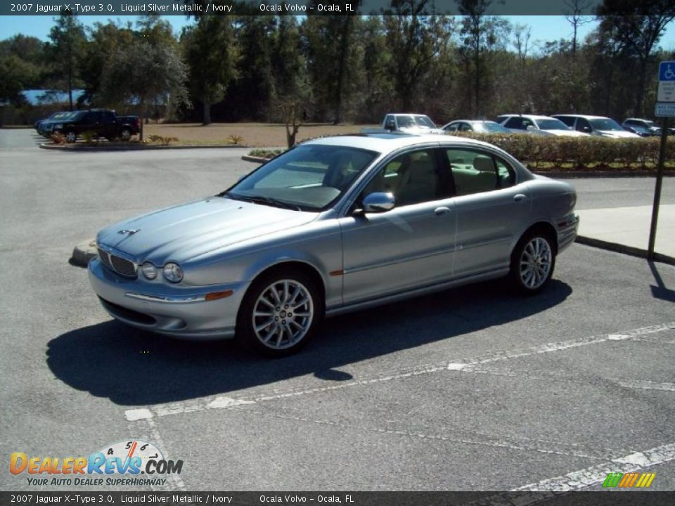 2007 Jaguar X-Type 3.0 Liquid Silver Metallic / Ivory Photo #4
