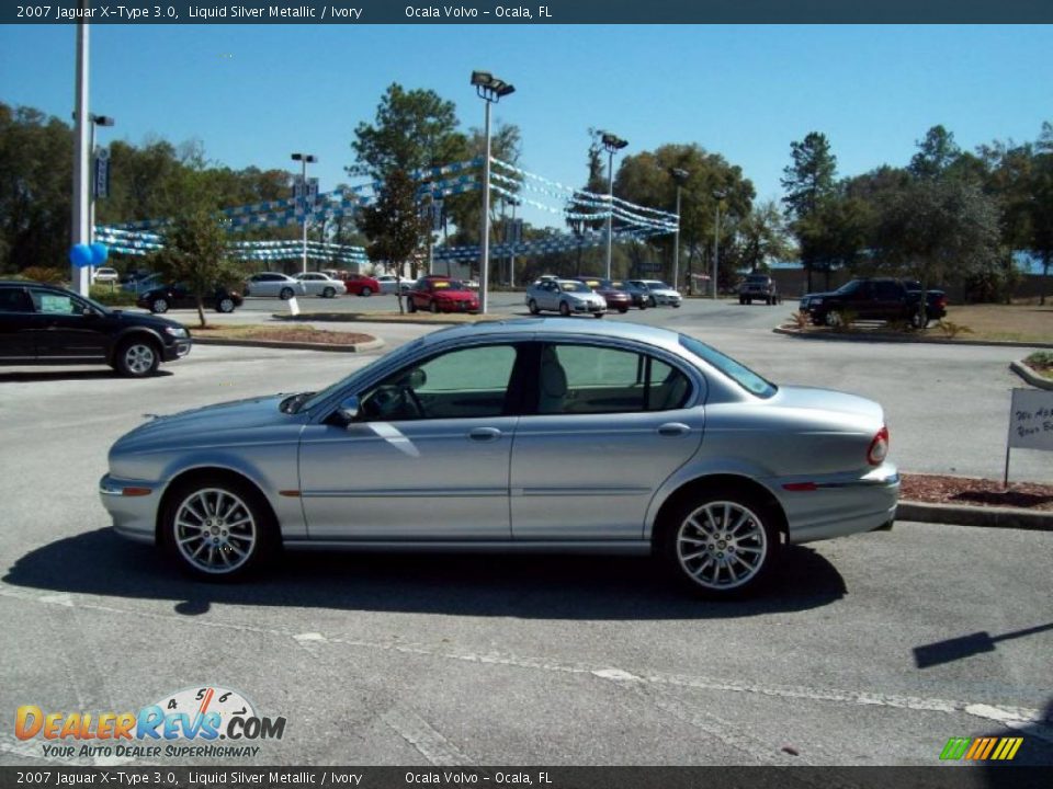 2007 Jaguar X-Type 3.0 Liquid Silver Metallic / Ivory Photo #5