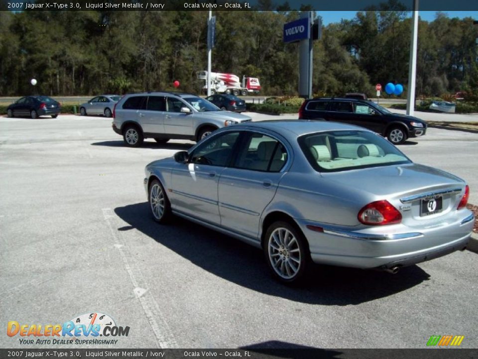 2007 Jaguar X-Type 3.0 Liquid Silver Metallic / Ivory Photo #6