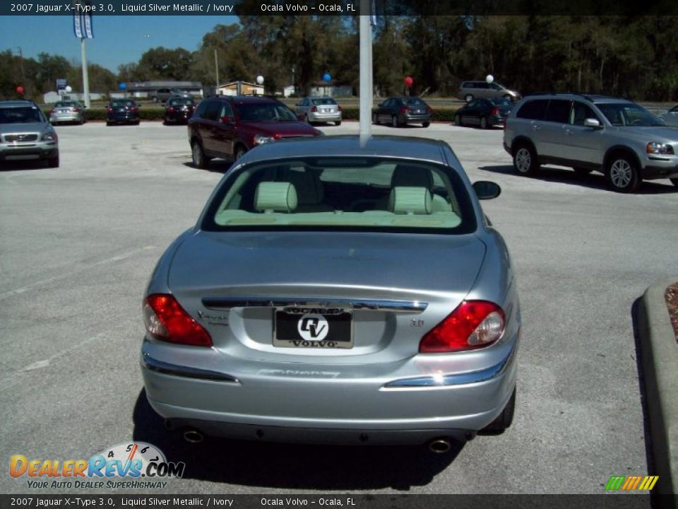 2007 Jaguar X-Type 3.0 Liquid Silver Metallic / Ivory Photo #7