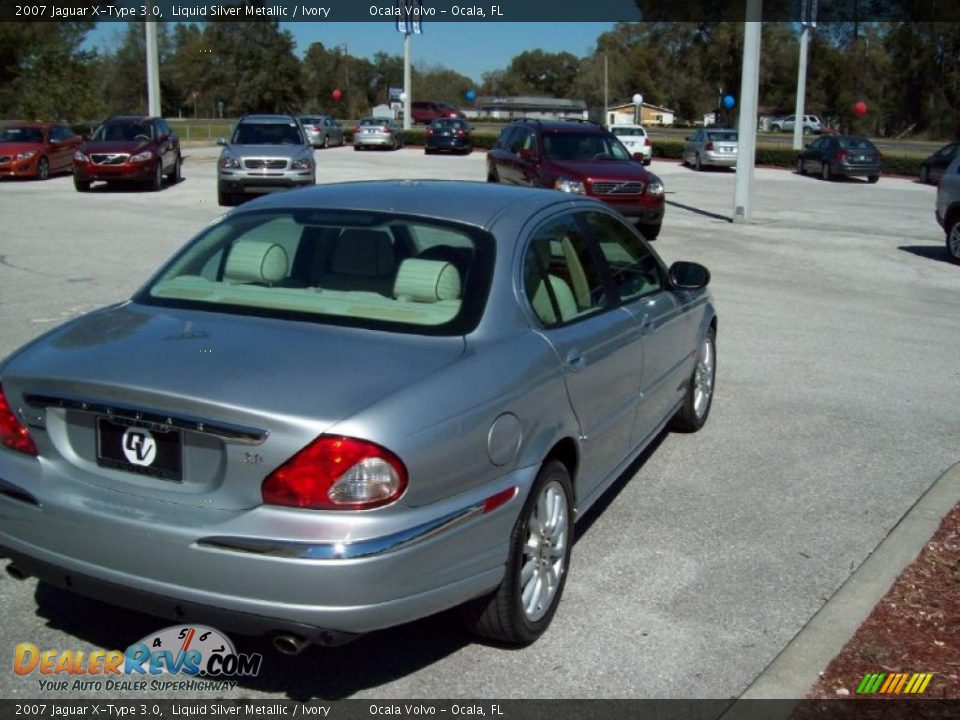 2007 Jaguar X-Type 3.0 Liquid Silver Metallic / Ivory Photo #8