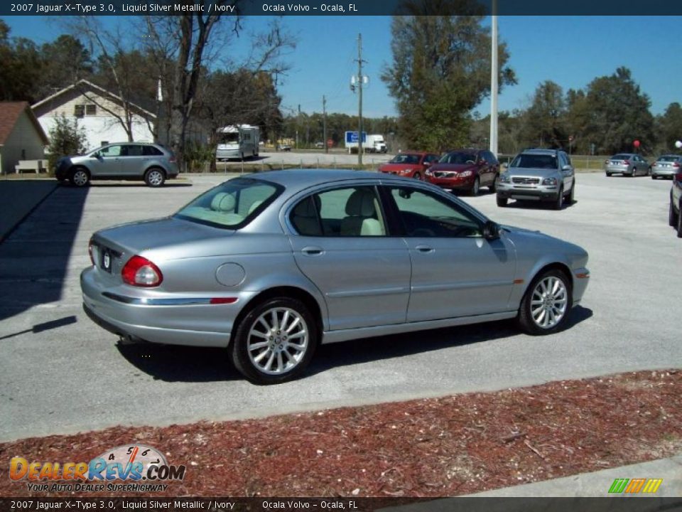 2007 Jaguar X-Type 3.0 Liquid Silver Metallic / Ivory Photo #9