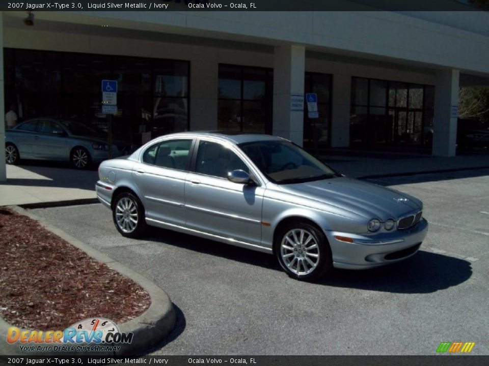2007 Jaguar X-Type 3.0 Liquid Silver Metallic / Ivory Photo #11