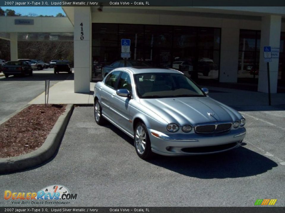 2007 Jaguar X-Type 3.0 Liquid Silver Metallic / Ivory Photo #12
