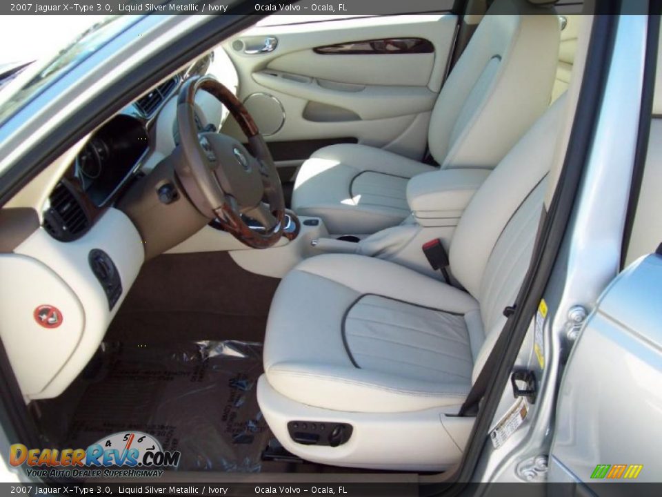 2007 Jaguar X-Type 3.0 Liquid Silver Metallic / Ivory Photo #13