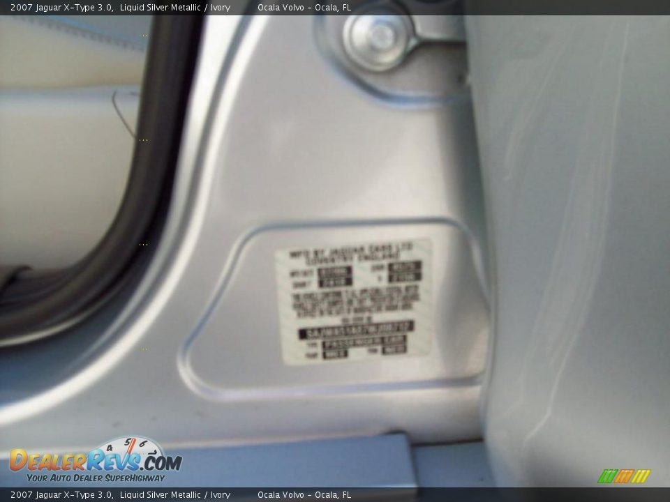 2007 Jaguar X-Type 3.0 Liquid Silver Metallic / Ivory Photo #21