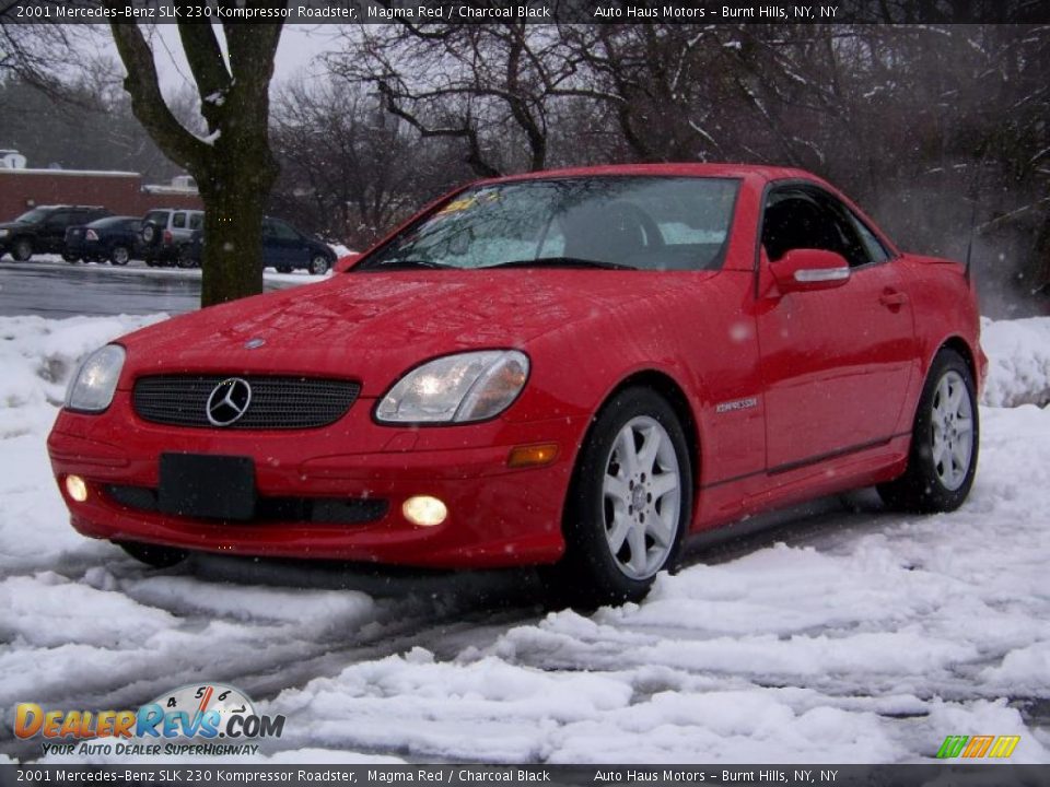 2001 Mercedes-Benz SLK 230 Kompressor Roadster Magma Red / Charcoal Black Photo #1