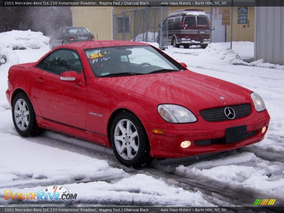 2001 Mercedes-Benz SLK 230 Kompressor Roadster Magma Red / Charcoal Black Photo #3