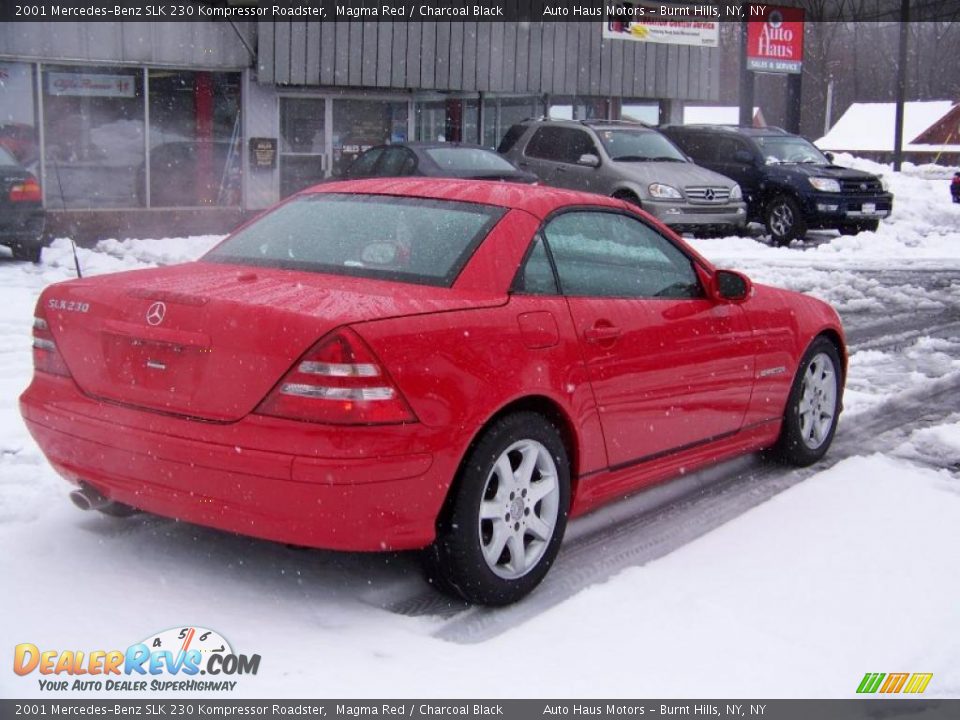 2001 Mercedes-Benz SLK 230 Kompressor Roadster Magma Red / Charcoal Black Photo #5